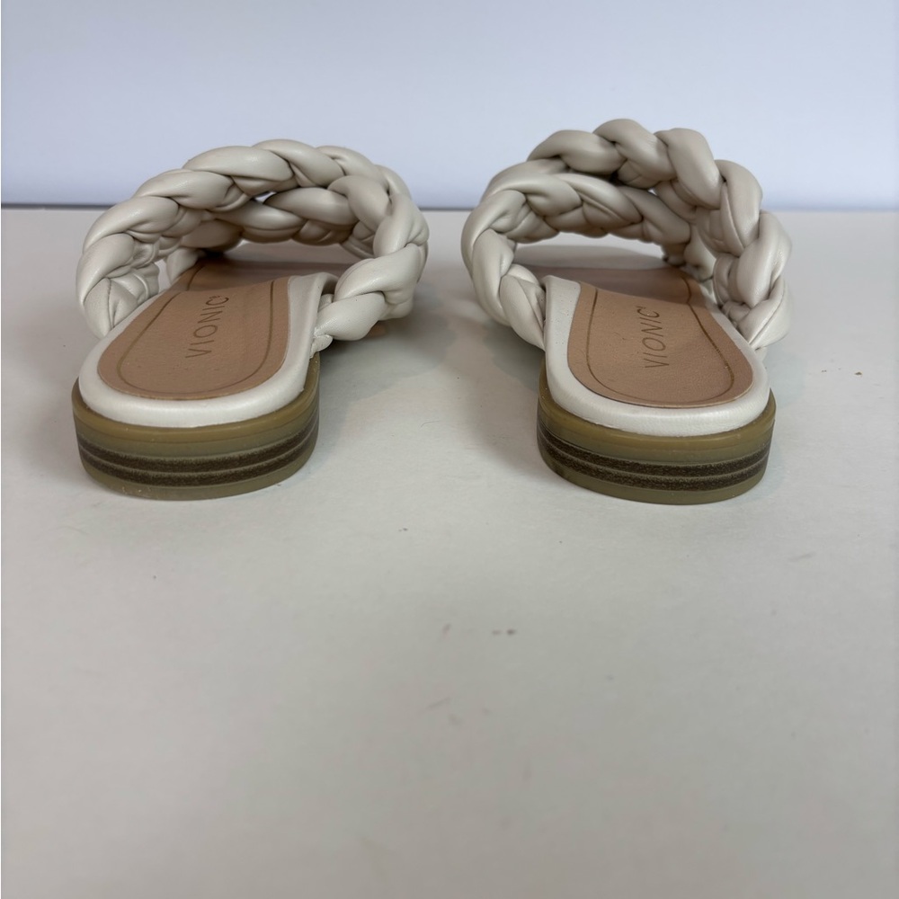 NWOT Vionic Kalina Cream Colored Slide Sandals. Size 8 - Picture 3 of 7